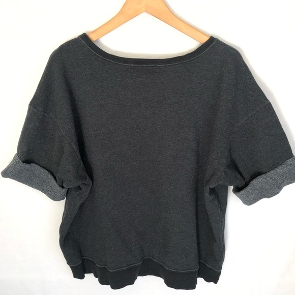 Wildfox Let’s Sleep In Oversized Sweatshirt Grey M - Picture 4 of 6